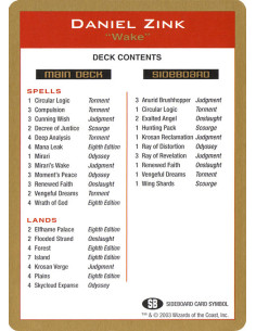 Daniel Zink Decklist