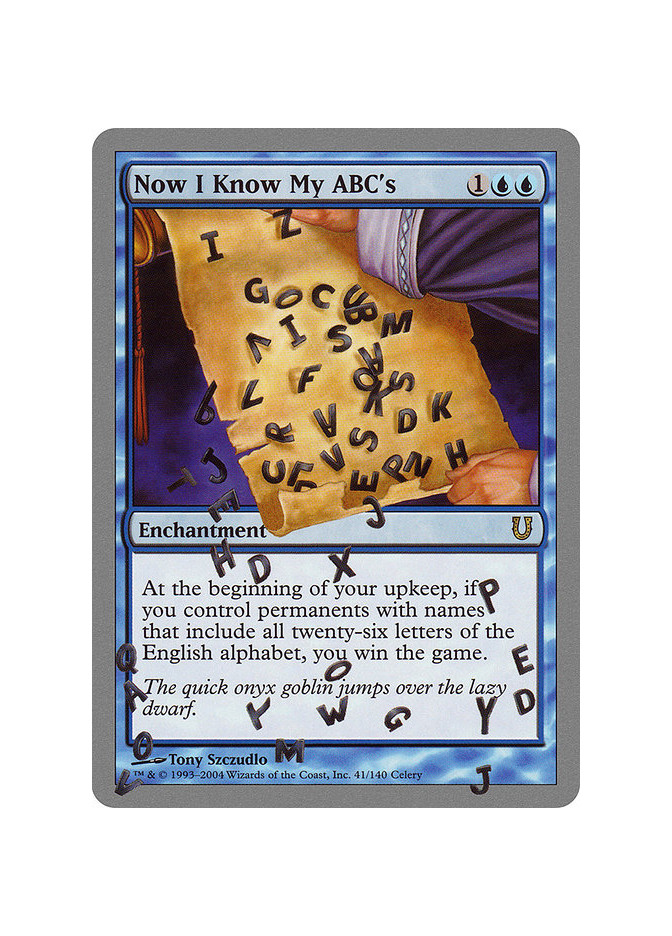 Now I Know My ABC's - Foil