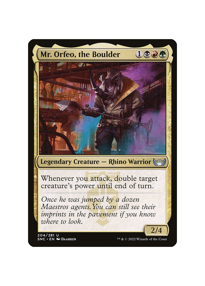 Mr. Orfeo, the Boulder - Foil