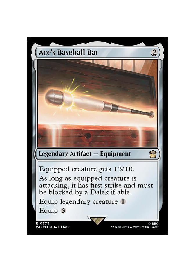 Ace's Baseball Bat - Foil
