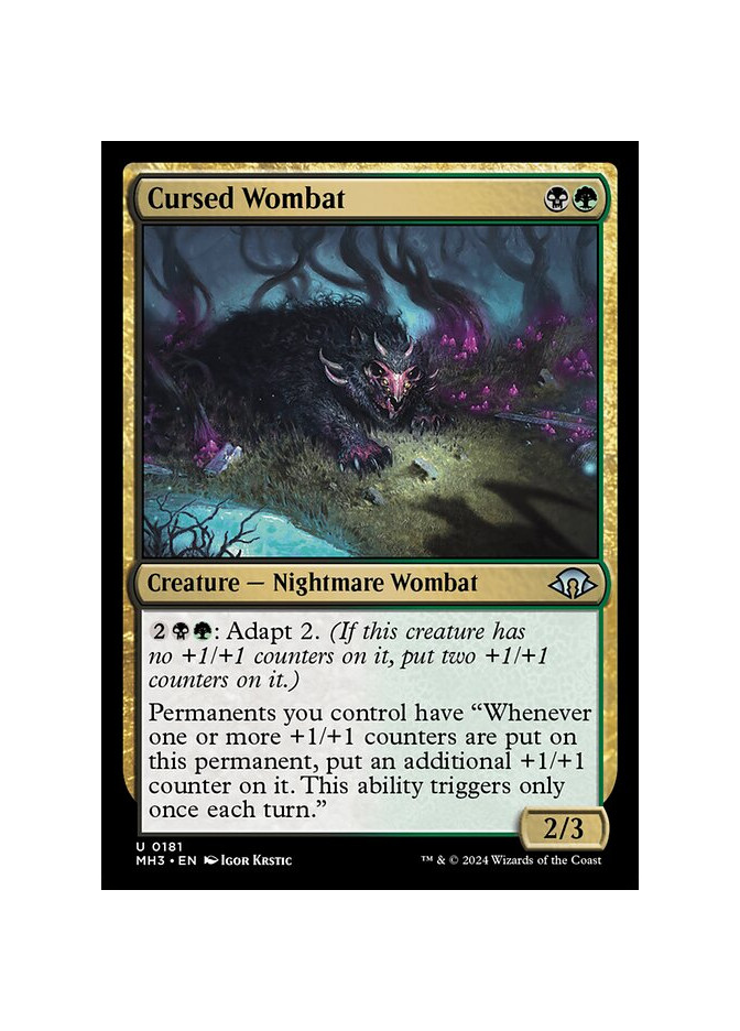 Cursed Wombat - Foil