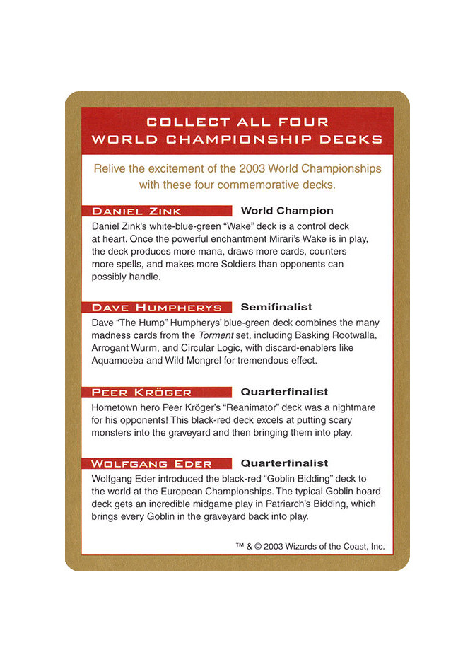 2003 World Championships Ad