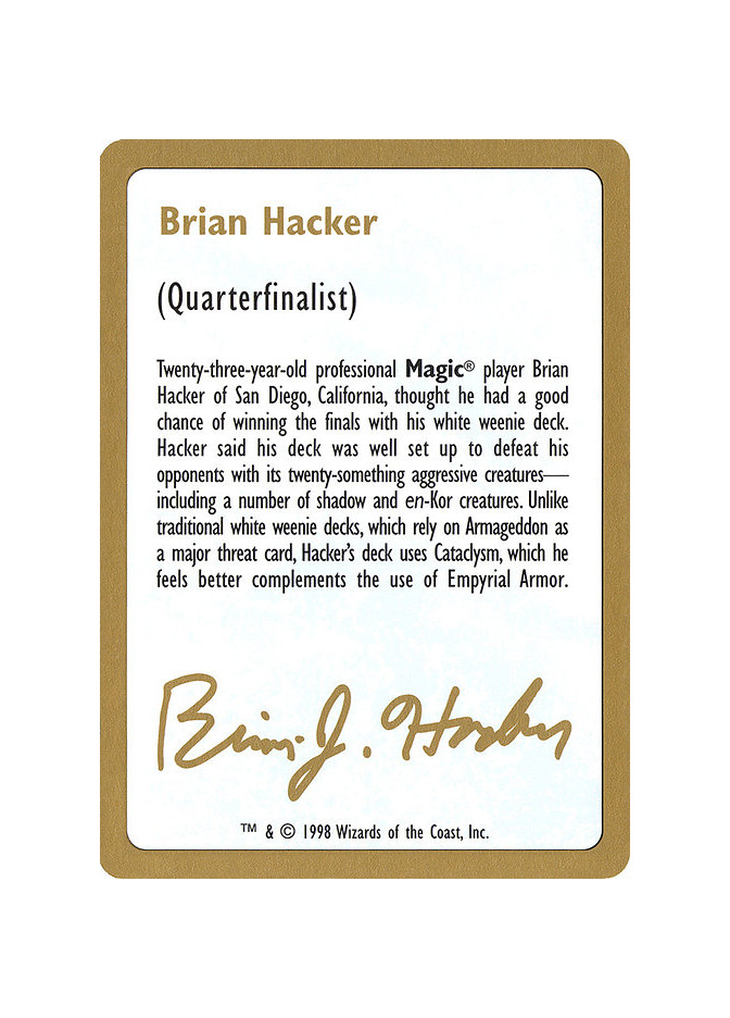 Brian Hacker Bio