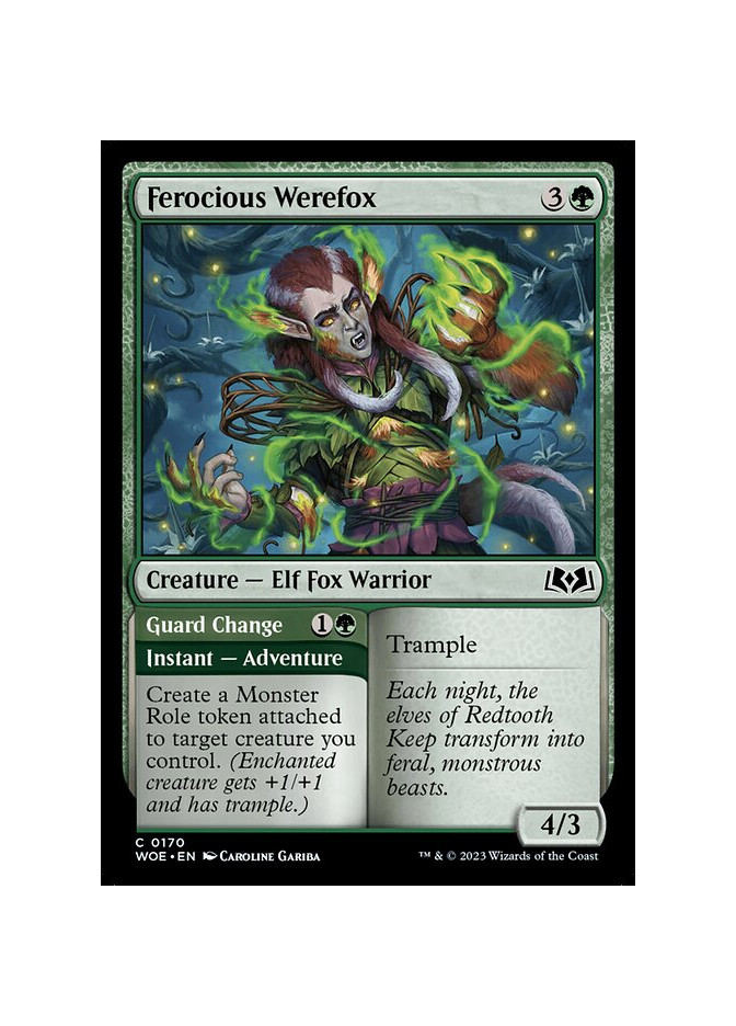 Ferocious Werefox // Guard Change - Foil