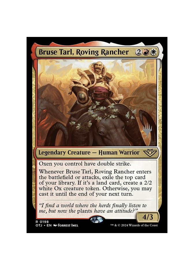 Bruse Tarl, Roving Rancher