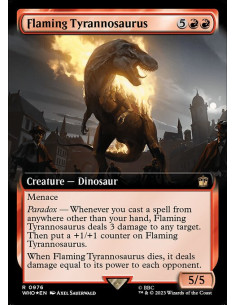 Flaming Tyrannosaurus - Foil