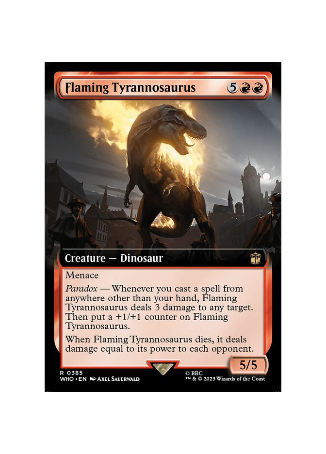Flaming Tyrannosaurus