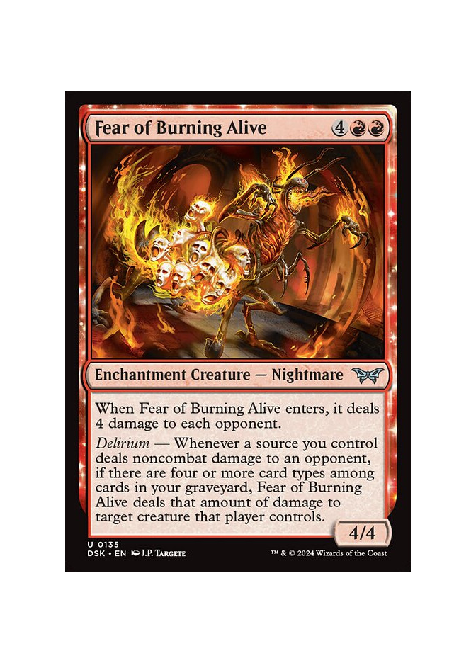 Fear of Burning Alive