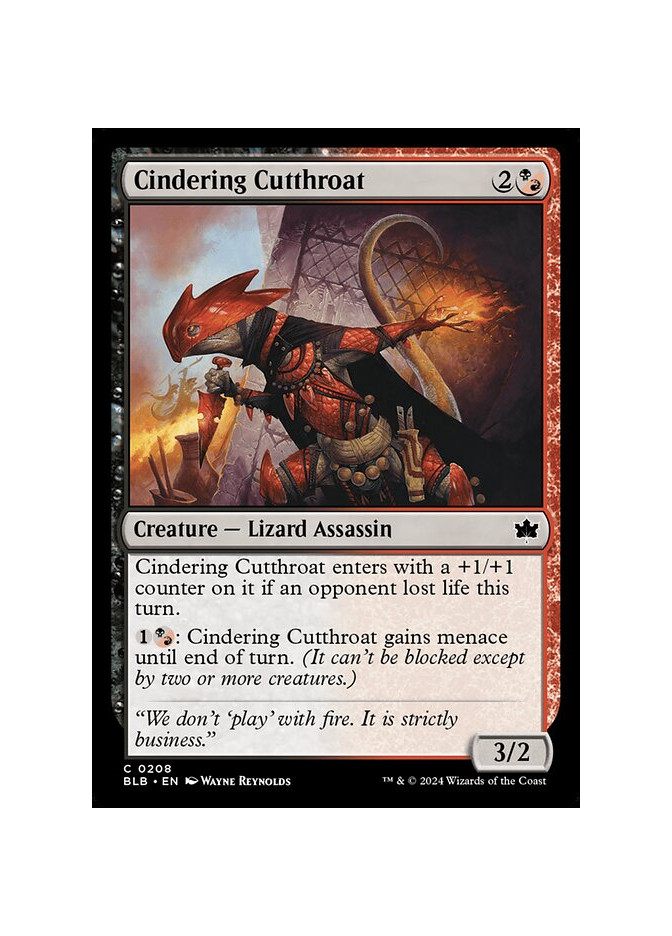 Cindering Cutthroat