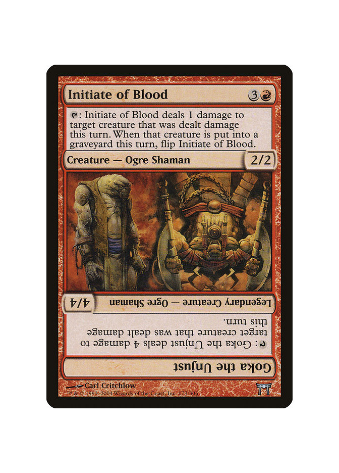Initiate of Blood // Goka the Unjust - Foil