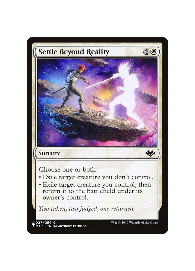 Settle Beyond Reality