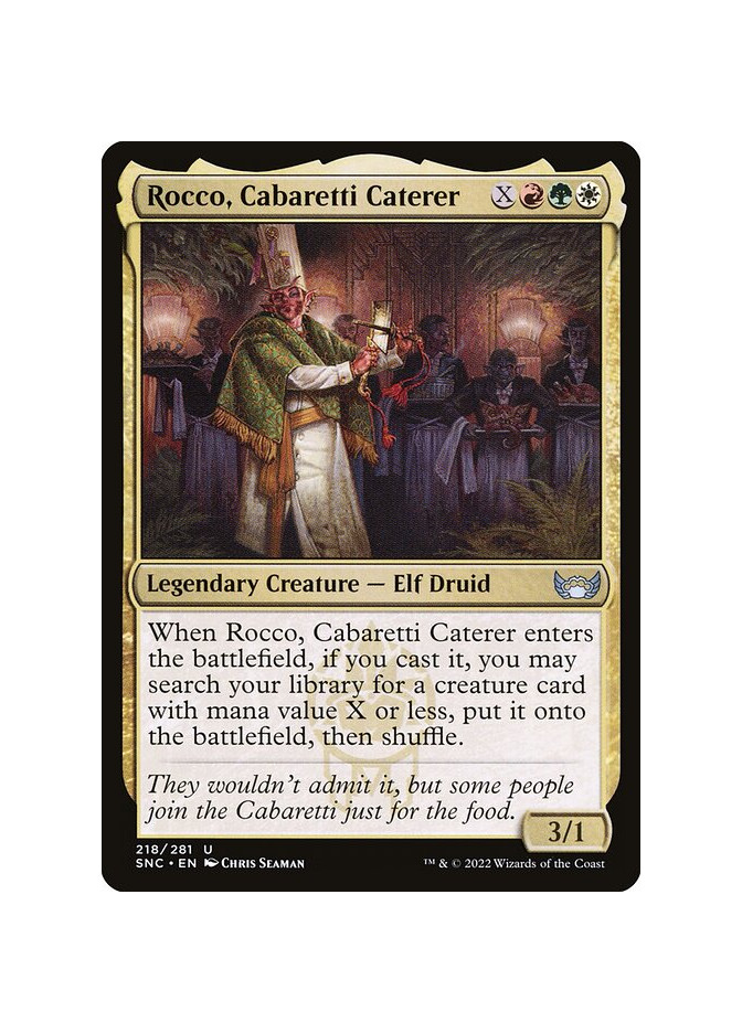 Rocco, Cabaretti Caterer - Foil