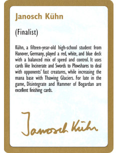 Janosch Kühn Bio 1997