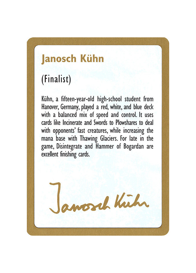 Janosch Kühn Bio 1997