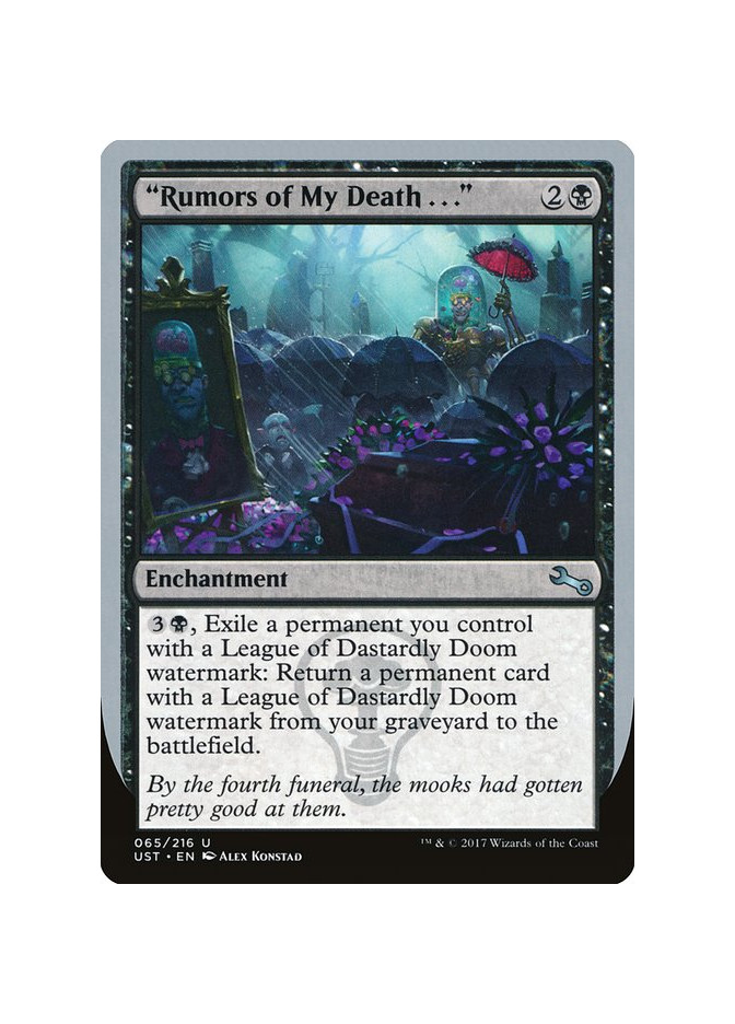 "Rumors of My Death . . ."