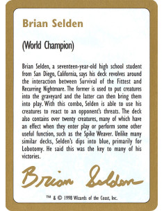 Brian Selden Bio