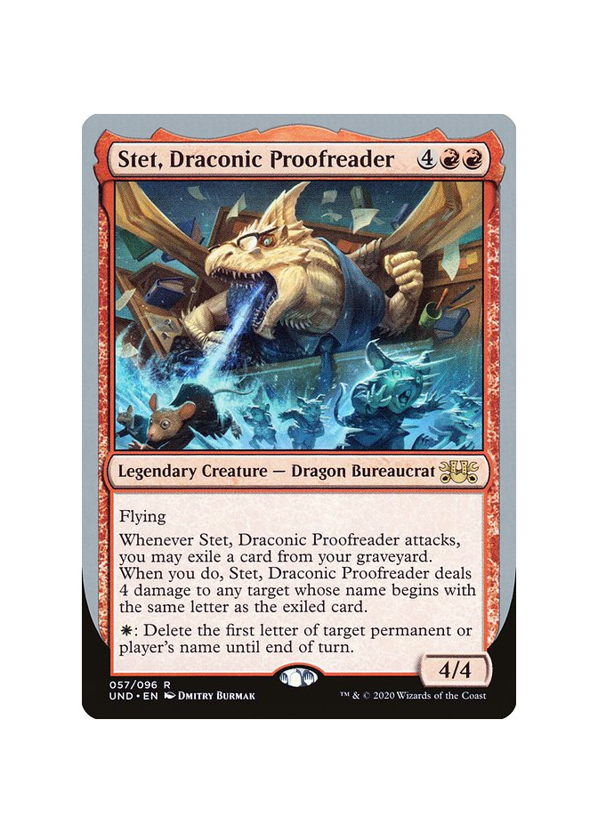 Stet, Draconic Proofreader