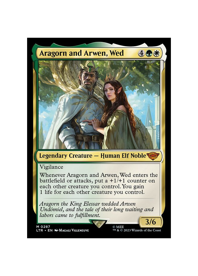 Aragorn and Arwen, Wed - Foil