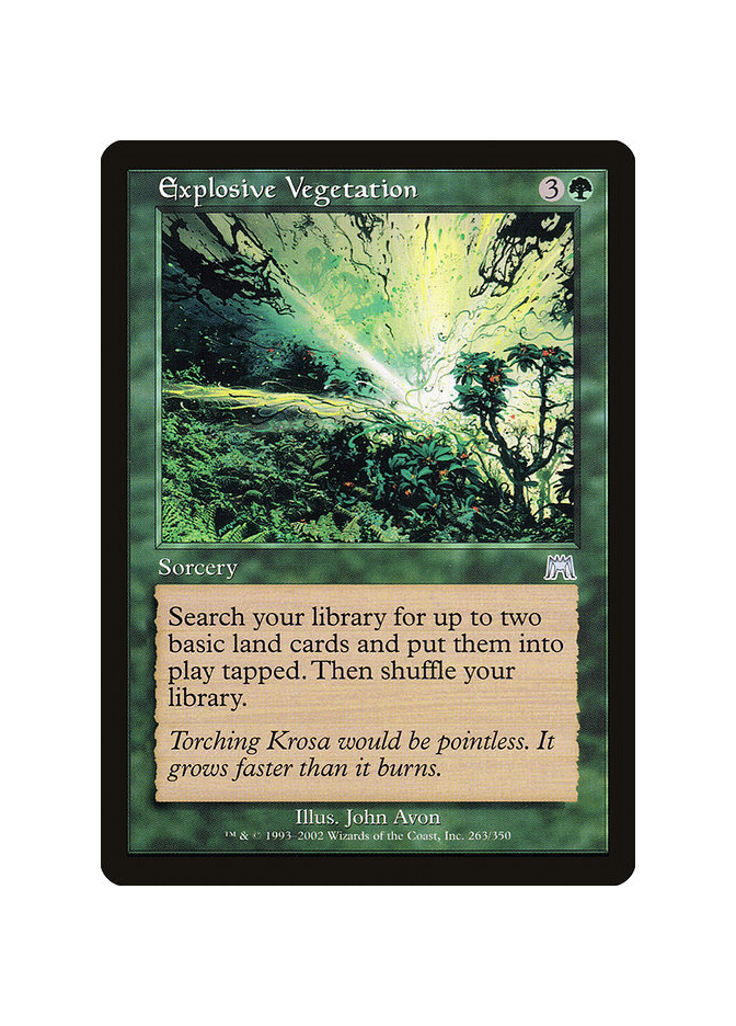 Explosive Vegetation