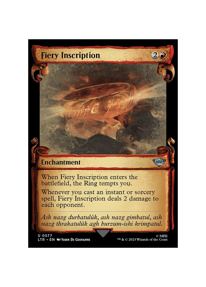 Fiery Inscription