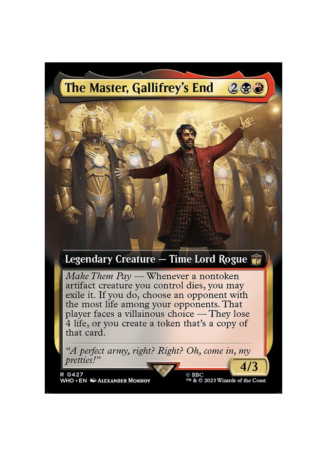 The Master, Gallifrey's End - Foil