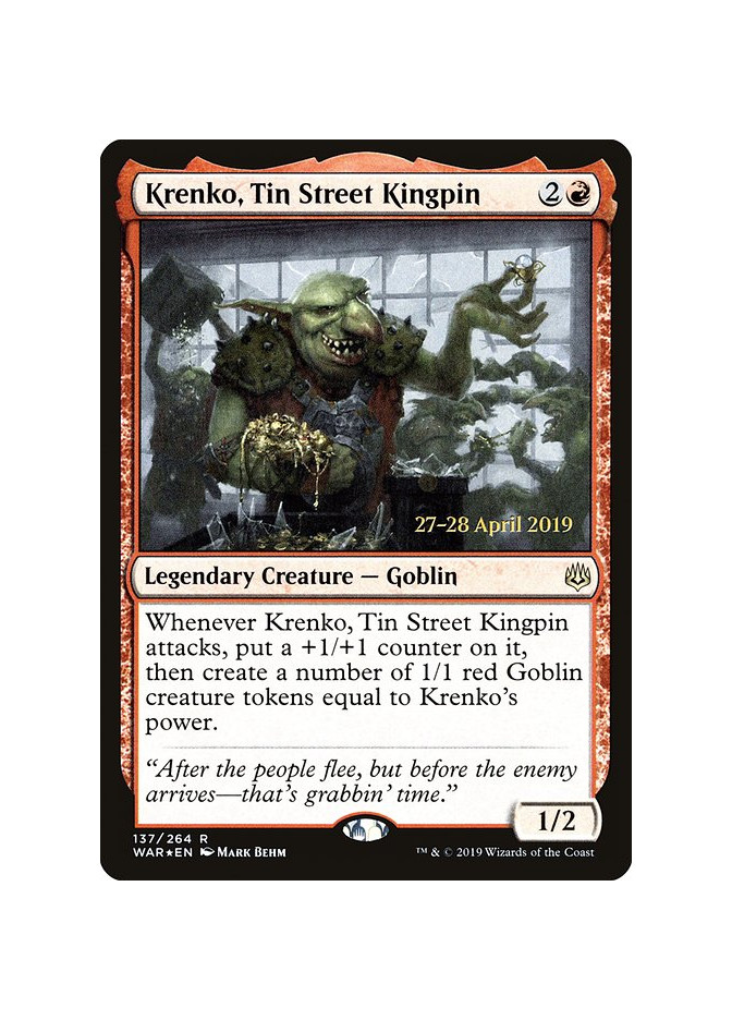 Krenko, Tin Street Kingpin - Foil