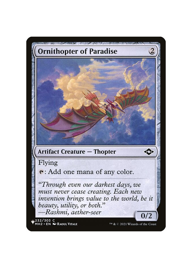 Ornithopter of Paradise