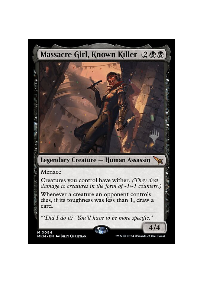Massacre Girl, Known Killer