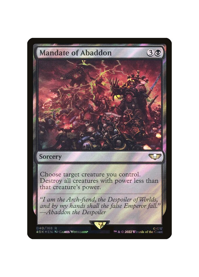 Mandate of Abaddon - Foil
