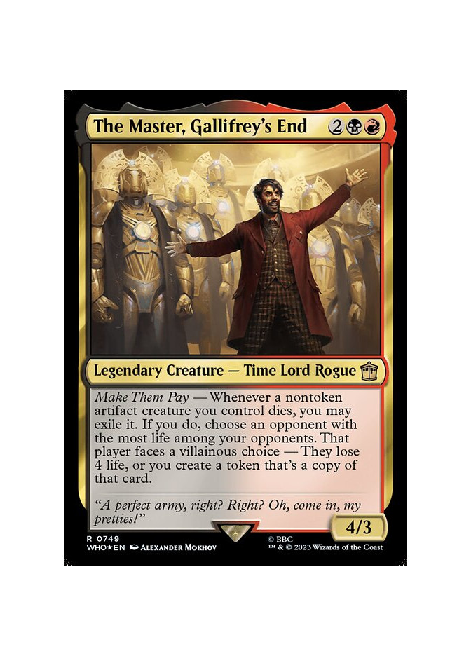 The Master, Gallifrey's End - Foil