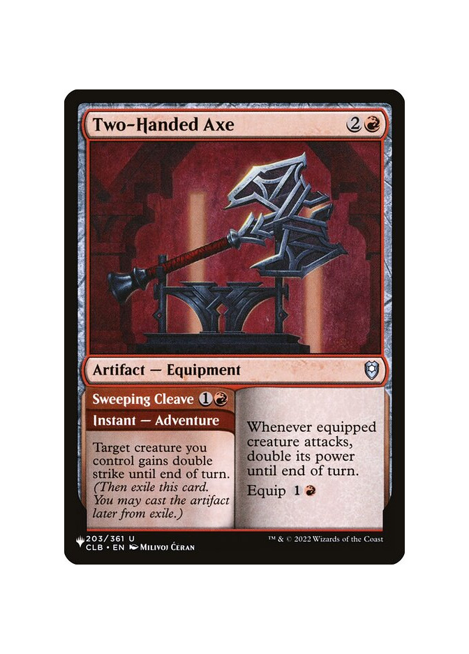 Two-Handed Axe // Sweeping Cleave