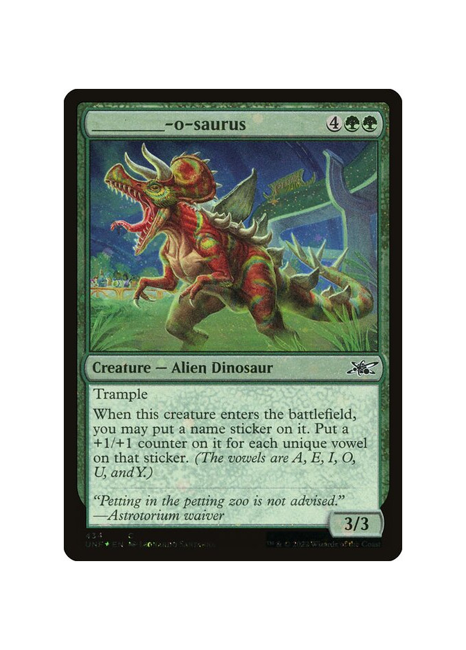 _____-o-saurus - Foil