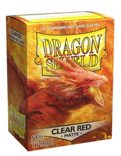 DRAGON SHIELD OBALY - CLEAR RED MATTE (100)