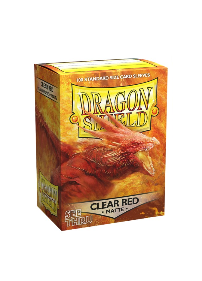 DRAGON SHIELD OBALY - CLEAR RED MATTE (100)
