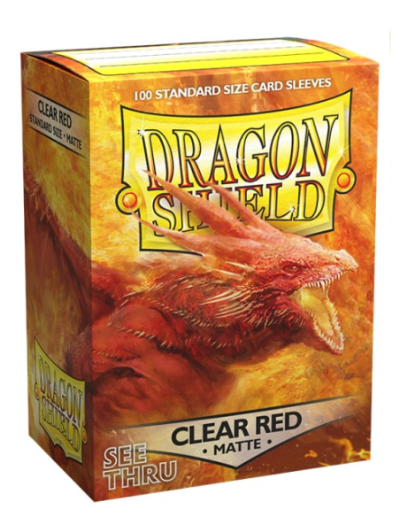 DRAGON SHIELD OBALY - CLEAR RED MATTE (100)