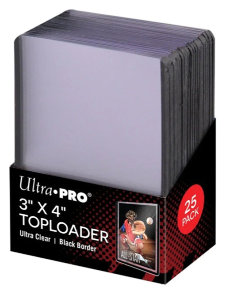 ULTRA PRO OBALY - Toploader 3" x 4" Black Border (25ks)