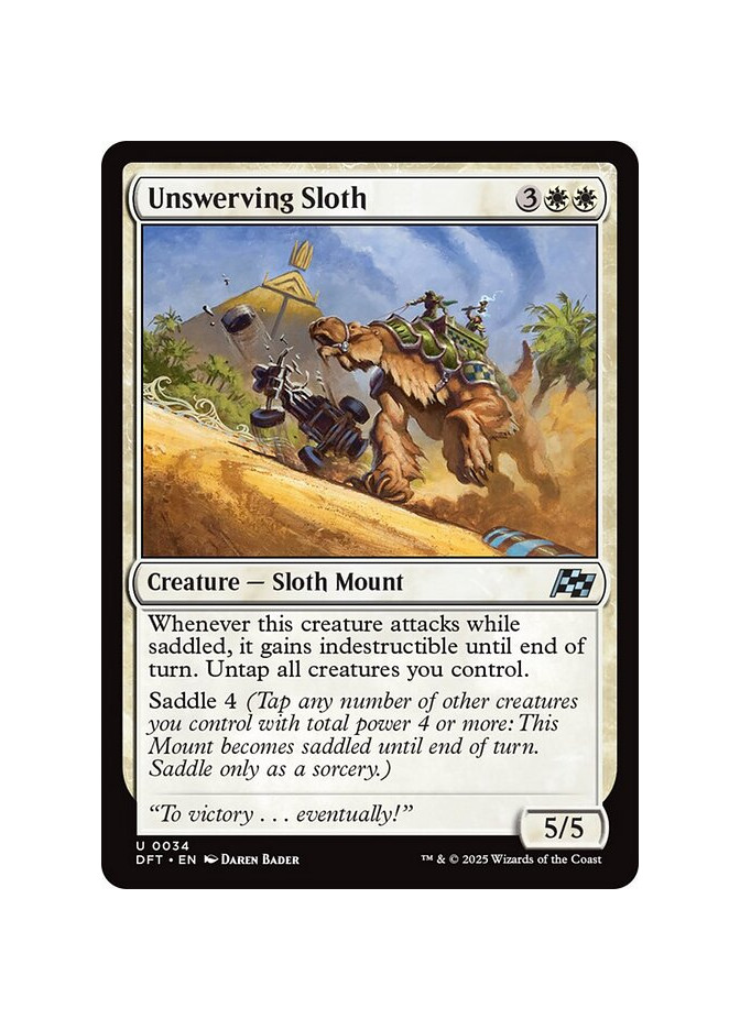 Unswerving Sloth