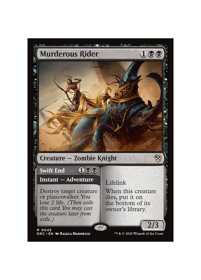 Murderous Rider // Swift End