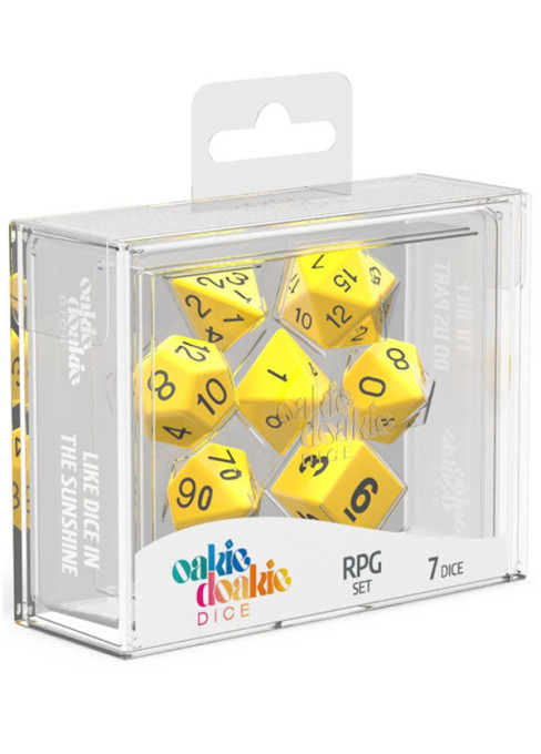 OAKIE DOAKIE - Dice RPG set (Solid Yellow)