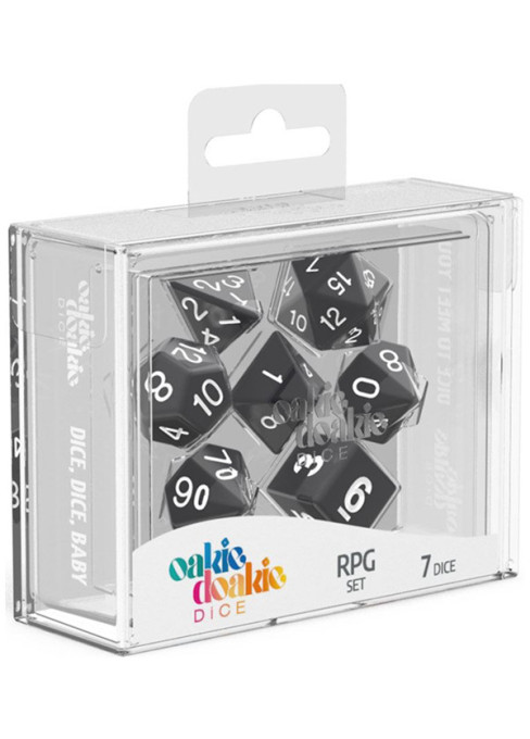 OAKIE DOAKIE - Dice RPG set (Solid Black)