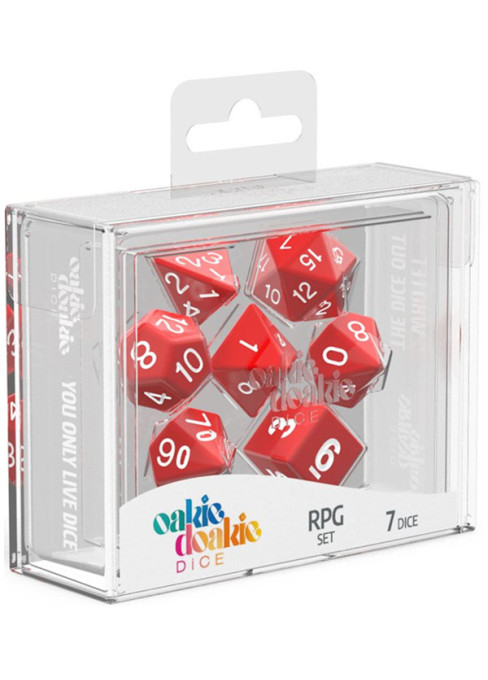 OAKIE DOAKIE - Dice RPG set (Solid Red)