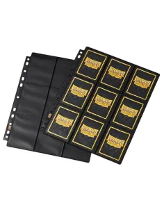 DRAGON SHIELD - 9 pocket pages BLACK MATE side loading (1ks)