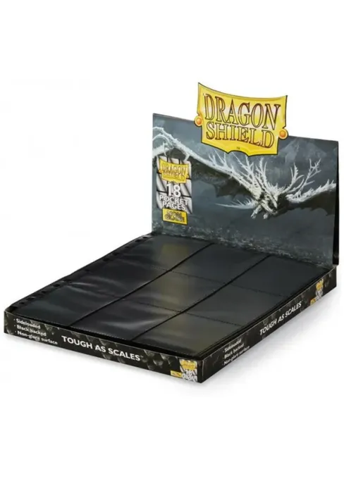 DRAGON SHIELD - 9 pocket pages BLACK MATE side loading (50ks)