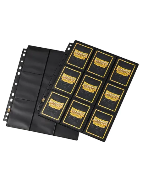 DRAGON SHIELD - 9 pocket pages BLACK MATE side loading (50ks)