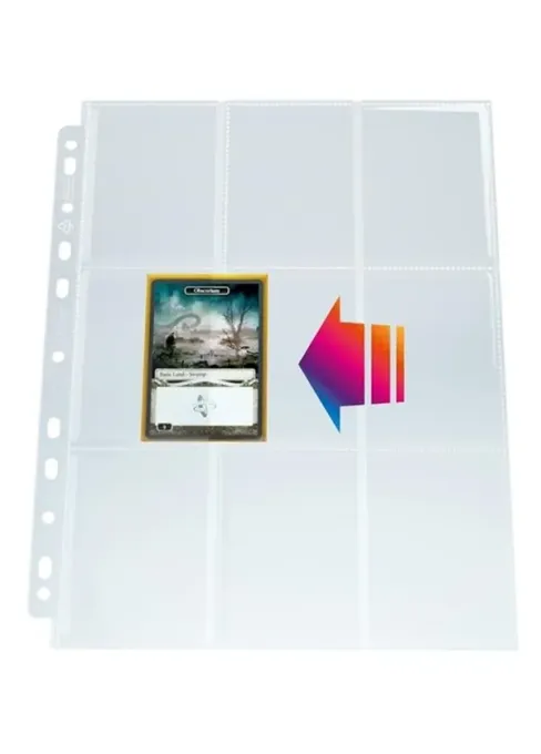 GAMEGENIC - 9 pocket pages WHITE side loading (1ks)