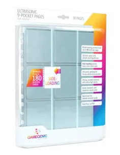 GAMEGENIC - 9 pocket pages CLEAR side loading (10ks)