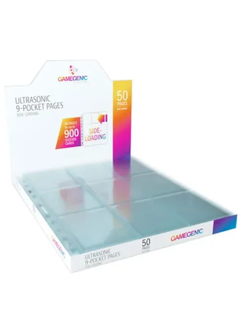 GAMEGENIC - 9 pocket pages CLEAR side loading (50ks)