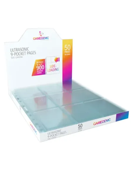 GAMEGENIC - 9 pocket pages CLEAR side loading (50ks)