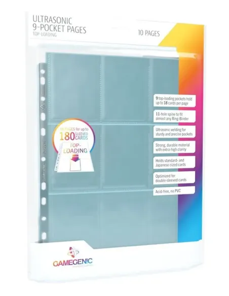 GAMEGENIC - 9 pocket pages CLEAR top loading (10ks)