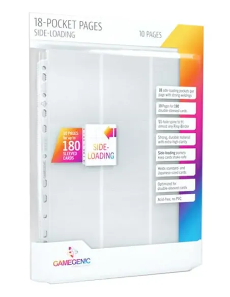 GAMEGENIC - 9 pocket pages WHITE side loading (10 ks)
